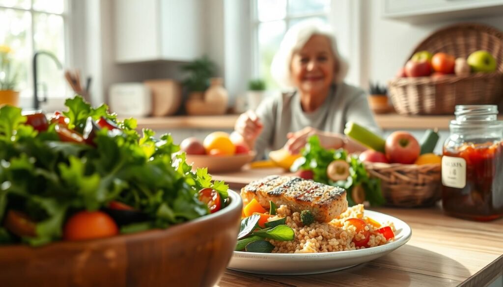 Hábitos alimentares saudáveis na aposentadoria