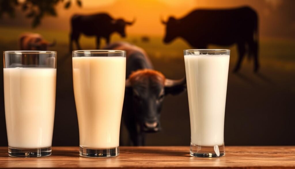 diferença entre leite de bufala e leite de vaca